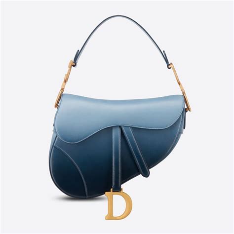 Saddle Bag Indigo Blue Gradient Calfskin 